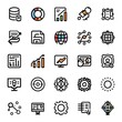 © Ali - 'Solid vector icon set for data analytics concepts, including database, statistics, analytics charts, server, monitoring tools, computing, network systems