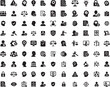 © MdHasan - Set of 100 law and justice icons showing legal system concepts, criminal justice, and regulatory compliance