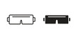 © Recoonde - Safety goggles icon symbol in filled and line style. Vector icon collection