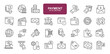 © Bradericon - Set of line icons related to payment. Outline icons collection