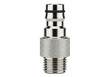 © Shuli - Chrome quick connect coupling with threaded end and textured grip isolated on transparent background