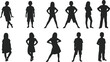 © AKLIMA - Silhouette collection of children posing in various positions