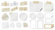 © Kang - Collection of various paper notes and adhesive tape pieces.