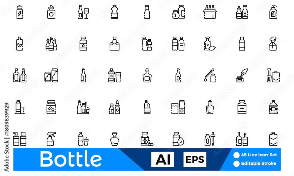 Bottle Stock Vector | Adobe Stock