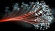 © ALHnan - Fiber optic cables transmitting data with light, technology concept.