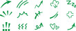 © farhanatisha - Hand drawn cute doodle line element arrow, emphasis, shock, sparkle.Vector illustration, Line movement effect element