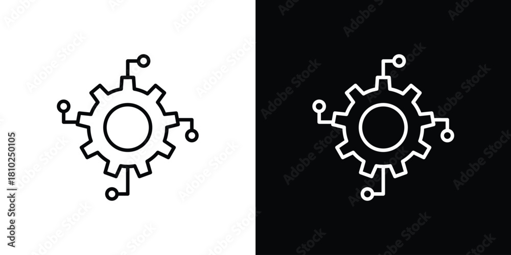 Function icons pack. Set of black and white liner stroke symbols Stock ...