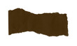 © Jannatul - A torn piece of brown paper with jagged edges against a black background in a horizontal format