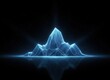 © Mia - A stunning digital illustration of a glowing, crystalline mountain range reflecting in dark water.