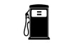 © ana - Vector illustration of black and white icon illustration of a fuel pump or gas dispenser isolated on transparent background
