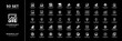 © suneo_99 - Mega logo collection. Abstract business statistics financial diagram chart bar logo design inspiration. Geometric logo icon vector isolated on black background.
