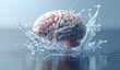 © sornram - A striking image of a brain splashing into water, symbolizing creativity, thought processes, and the power of the mind.