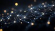 © Arslan - Illuminated network of connected white lines and glowing nodes on a dark background bokeh effect