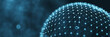 © Sultana khatun - Futuristic Digital Network Sphere with Glowing Nodes and Blurred Background Elements abstract