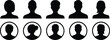 © Rasel - Ten Black Silhouette Profile Icons of Men and Women avatar person