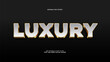 © Muh - 3D Luxury Text Effect. Premium Shiny Silver and Gold Metallic Font Style on Black Background.