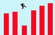 © Westend61 - Businessperson jumping over bar graph symbolizing growth and initiative