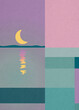 © Westend61 - Abstract moonlight illustration over sea and island at dusk
