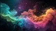 © Md Al Maruf - Colorful abstract smoke + particle lights merging together.