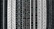 © Royal Ability - Tire tread patterns close-up black and white abstract design seamless background texture for automotive industry and marketing materials