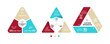 © Erik Rukmana - Vector triangle element for infographic set. infographic for presentation. Business concept with 3 options, parts, steps or processes. venn diagram 3 step.