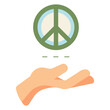 © agusraharj - peace movement flat icon