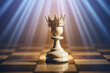 © dimedrol68 - A chess pawn piece with a crown on its head.