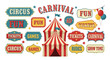 © Avra - Vibrant Vintage Circus and Carnival Fairground Elements Collection for Festive Event Design and Amusement Themes