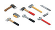 © Ophelia - Isometric tools set: diverse collection of construction and repair equipment