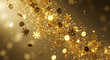 © Hidayat - Gold glitter and snowflake magic wave background
