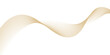 © Mul - Luxury abstract gold wavy line pattern (guilloche curves) with copy space. Elegant golden color smooth gradient on white background. Premium vector striped texture for banner, business backdrop.