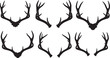 © Neel - Set of six different deer antler silhouettes