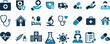 © NUSRAT - Essential medical healthcare icons for health service symbols kit