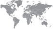 © haroon - Detailed world map grey vector illustration