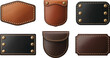 © Vector_Graphic - leather labels design vintage style for clothes Set