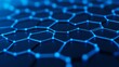 © BondGraphics - Abstract Blue Hexagon Network, Digital Connections, Network Structure Network Topology, Data Visualization