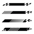 © Ancala - Set of abstract racing stripes stickers
