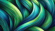 © Aiinwonderland - Abstract botanical design featuring green and turquoise leaves flowing in dynamic wave shapes, symbolizing nature, freshness, and sustainable ecology. Ideal for Earth Day themes, eco-friendly
