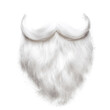 © Von - A white beard with a mustache on a white background.