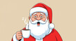 © Kolepfg - Tired Santa Claus holding a cup of coffee, exhausted from the holidays and in need of a caffeine boost