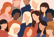 © AIP Studio - Diverse Women Crowd Profile Vector | Female Empowerment & Solidarity Illustration