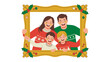 © Murshida - Family Portrait with Festive Spirit: A heartwarming illustration showcases a joyful family gathered together. Capturing the essence of togetherness and the warmth of a special occasion.