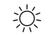 © icon_art - Minimalist outline icon representing the sun or brightness setting for user interface design
