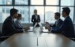 © wu - Blurred image of business professionals in a boardroom meeting. Concept Business, Professionals, Boardroom Meeting, Blurred Image, Corporate Environment. High quality
