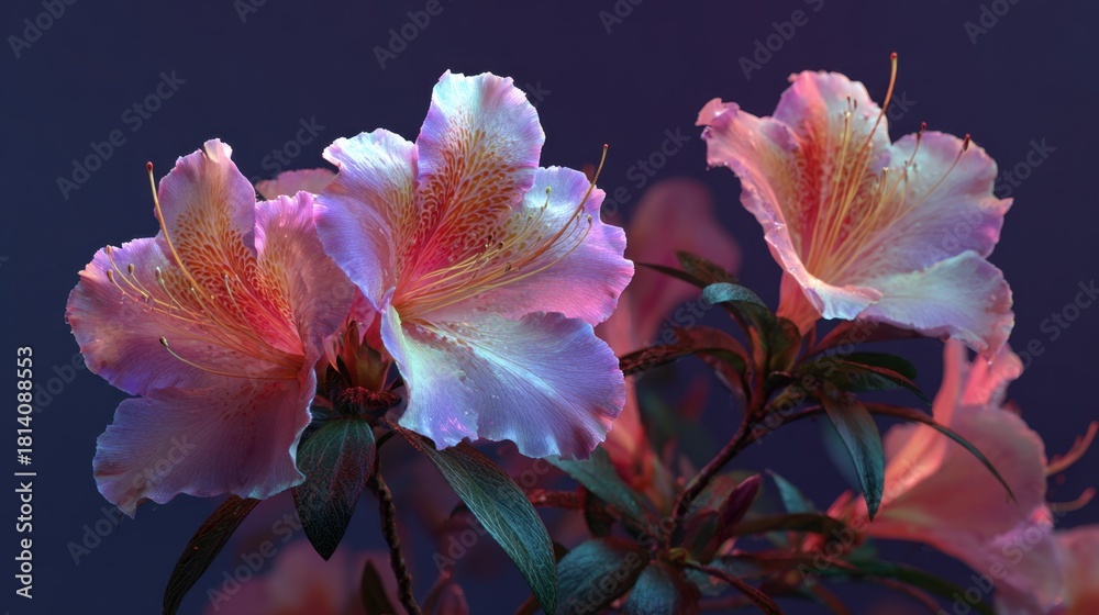 Close up of a dreamy Pink Peony Flower with water droplets, against a ...