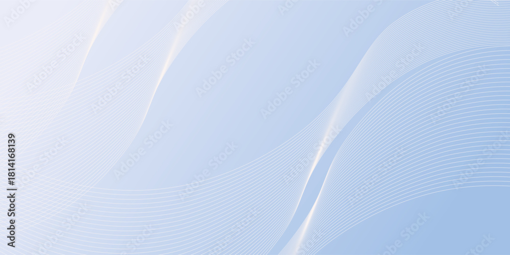 Light Blue Gradient Background with Flowing Lines and Subtle Curves for ...