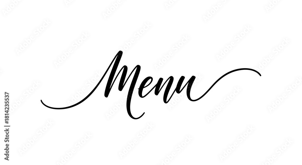 Elegant and stylish handwritten menu typography vector for restaurant ...