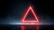 © elimicel - Neon red triangle against transparent