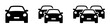 © Comauthor - Cars icon set. Traffic jam , automobile, car, driving, transport. Auto symbol on white background - stock vector.