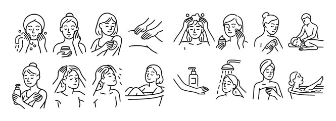 Naklejka na meble Body Care Icons